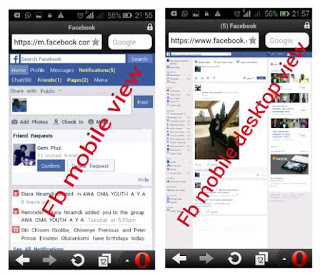Facebook mobile and Desktop view url link