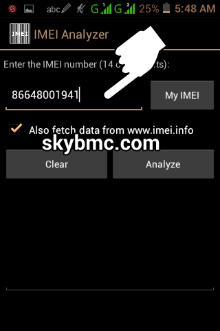 imei analyzer online Android mobile phones