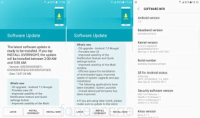 Samsung Galaxy S6 & S6 Edge Latest Android 7 Nougat update 