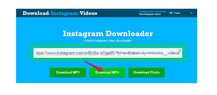 Download MP4 on instagram