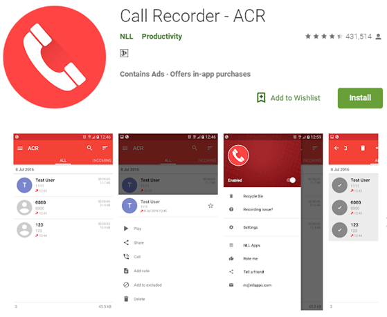 Call recorder android