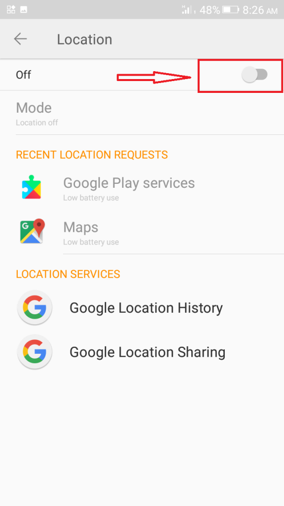 Block Tracking Android Apps - OFF Location settings