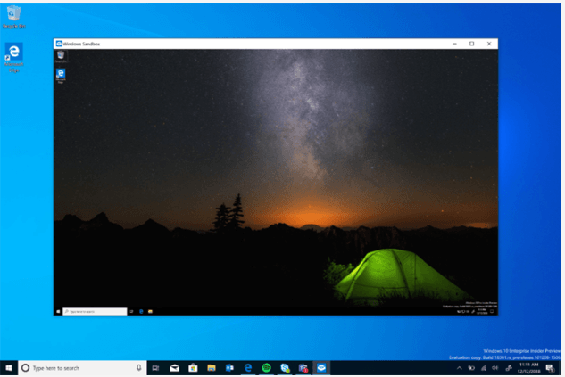 SandBox - Windows 10 settings