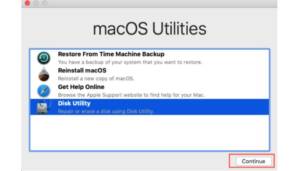 MacOS Disk utility - fix screen stuck