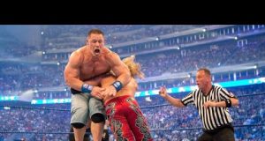 Edge vs. John Cena vs. Pleasant Existing – World Heavyweight Title Triple Risk Match: WrestleMania 25